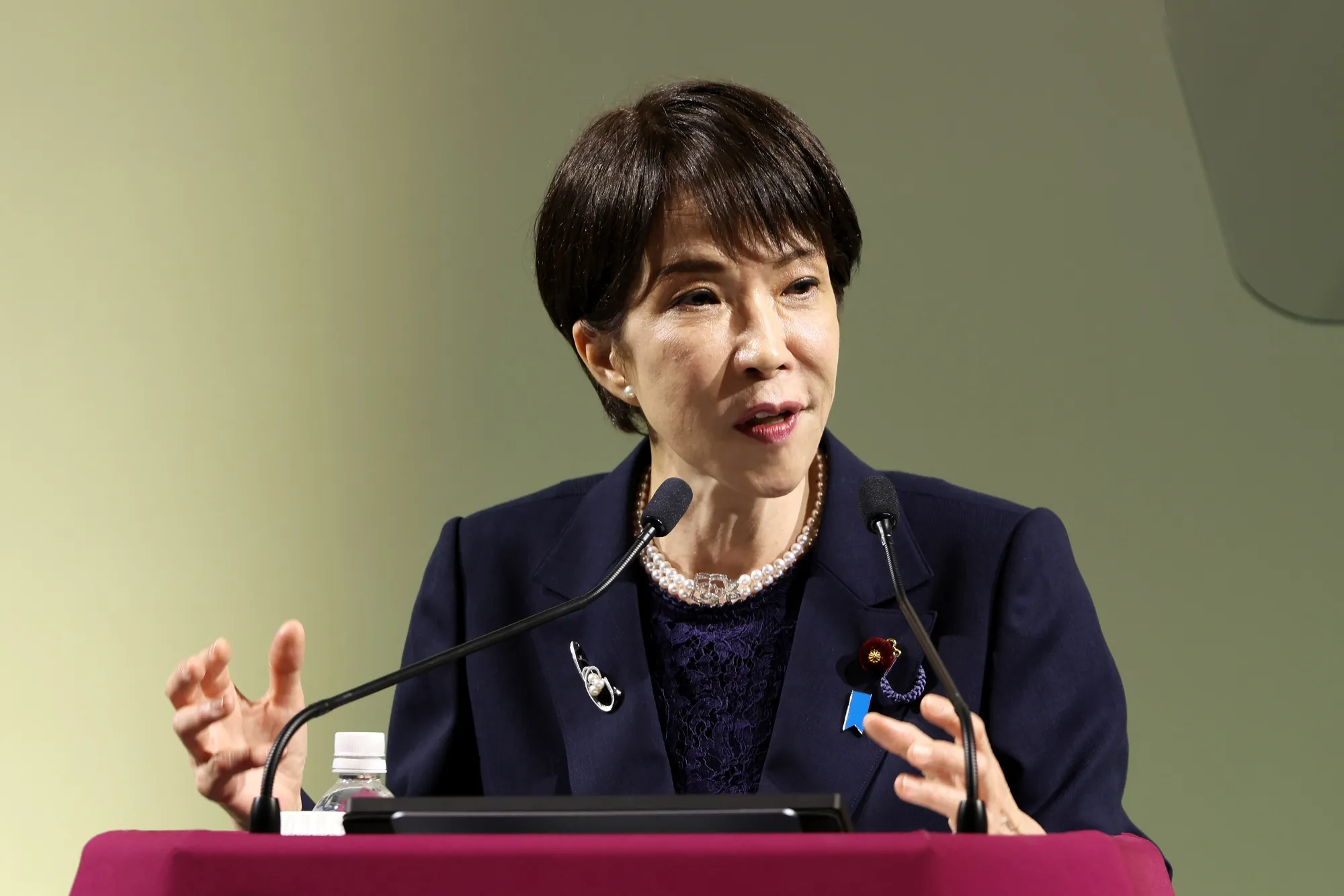 Japan's Prime Minister Sanae Takaichi at Liberal Democratic Party's Annual Convention