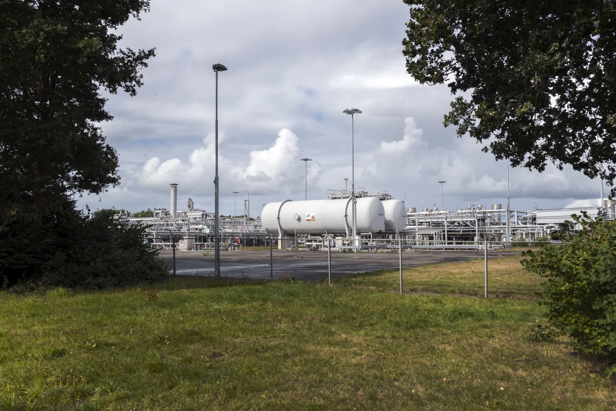 A gas extraction and treatment station in Tusschenklappen, Netherlands.