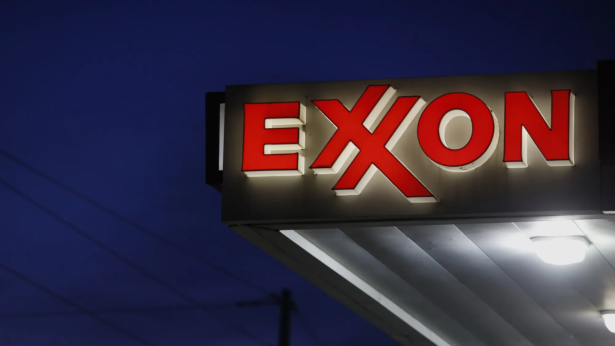 An Exxon Mobil Corp. Gas Station Ahead Of Earnings Figures