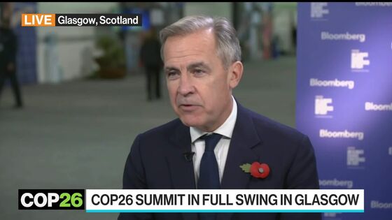 Carney Tells Net-Zero Investors They Won’t Face Lower Returns