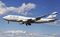 Barcelona, Spain - April 17, 2016: An El AL Israel Airlines Boeing 747 landing at El Prat Airport in Barcelona, Spain.