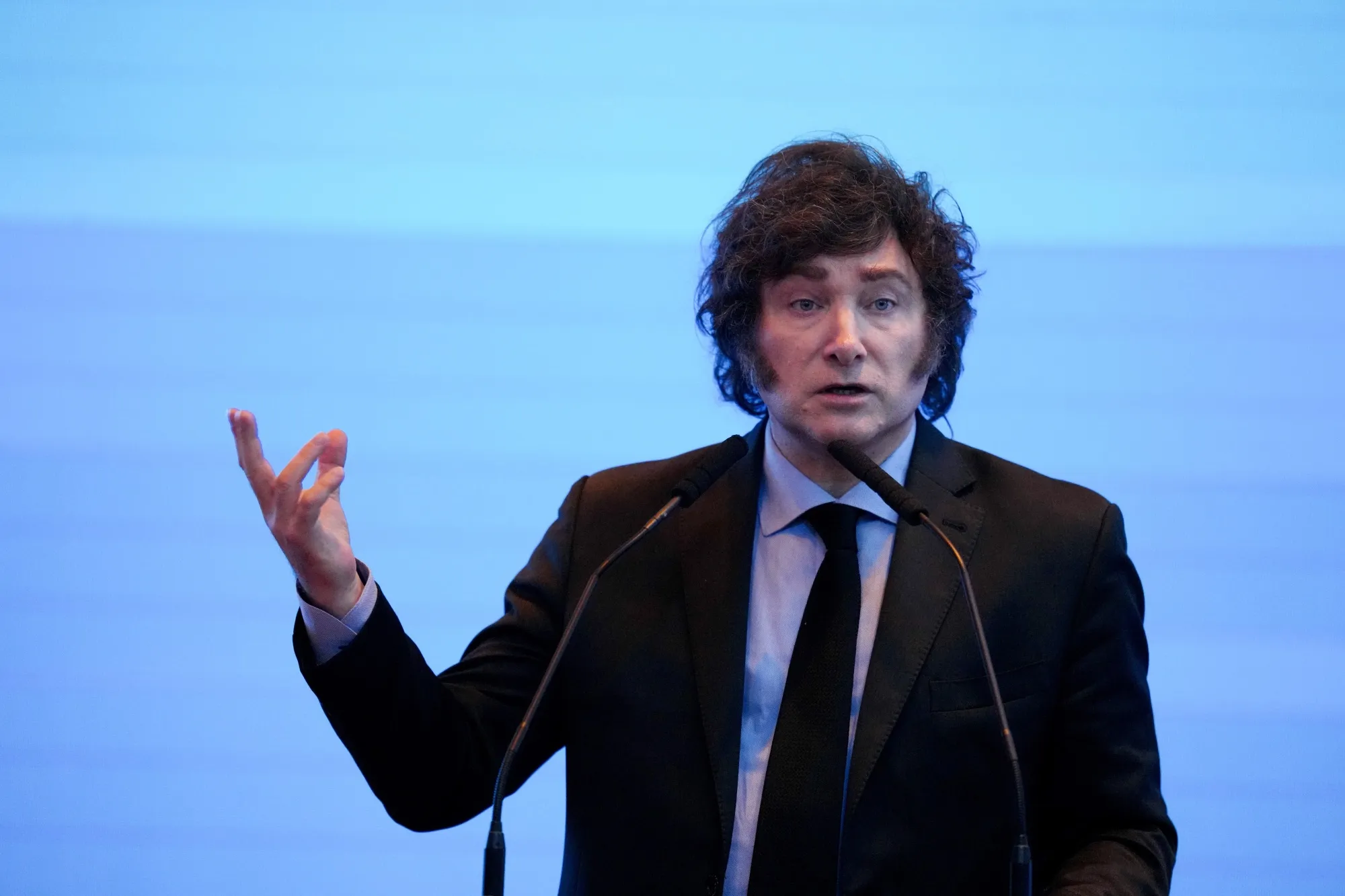 Argentina's President Javier Milei at the International Economic Forum of the Americas in Buenos Aires on March 26.