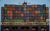 Shipping containers sit stacked on the CMA CGM Ivanhoe cargo ship sailing from the Port of Oakland in Oakland, California, U.S., on Tuesday, July 3, 2018. President Donald Trump threatened to impose tariffs on every single Chinese import into America as the world's two largest economies exchanged the first blows in a trade war that isn't set to end anytime soon.