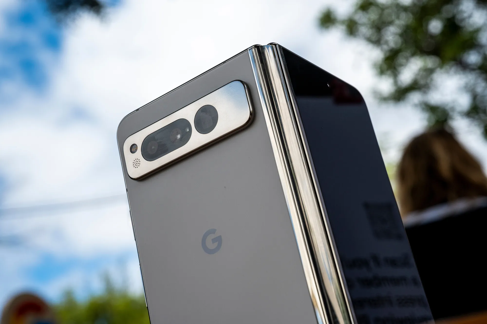 The Google Pixel Fold smartphone.