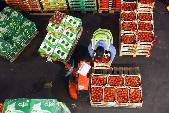 New Covent Garden Market wholesale market in London