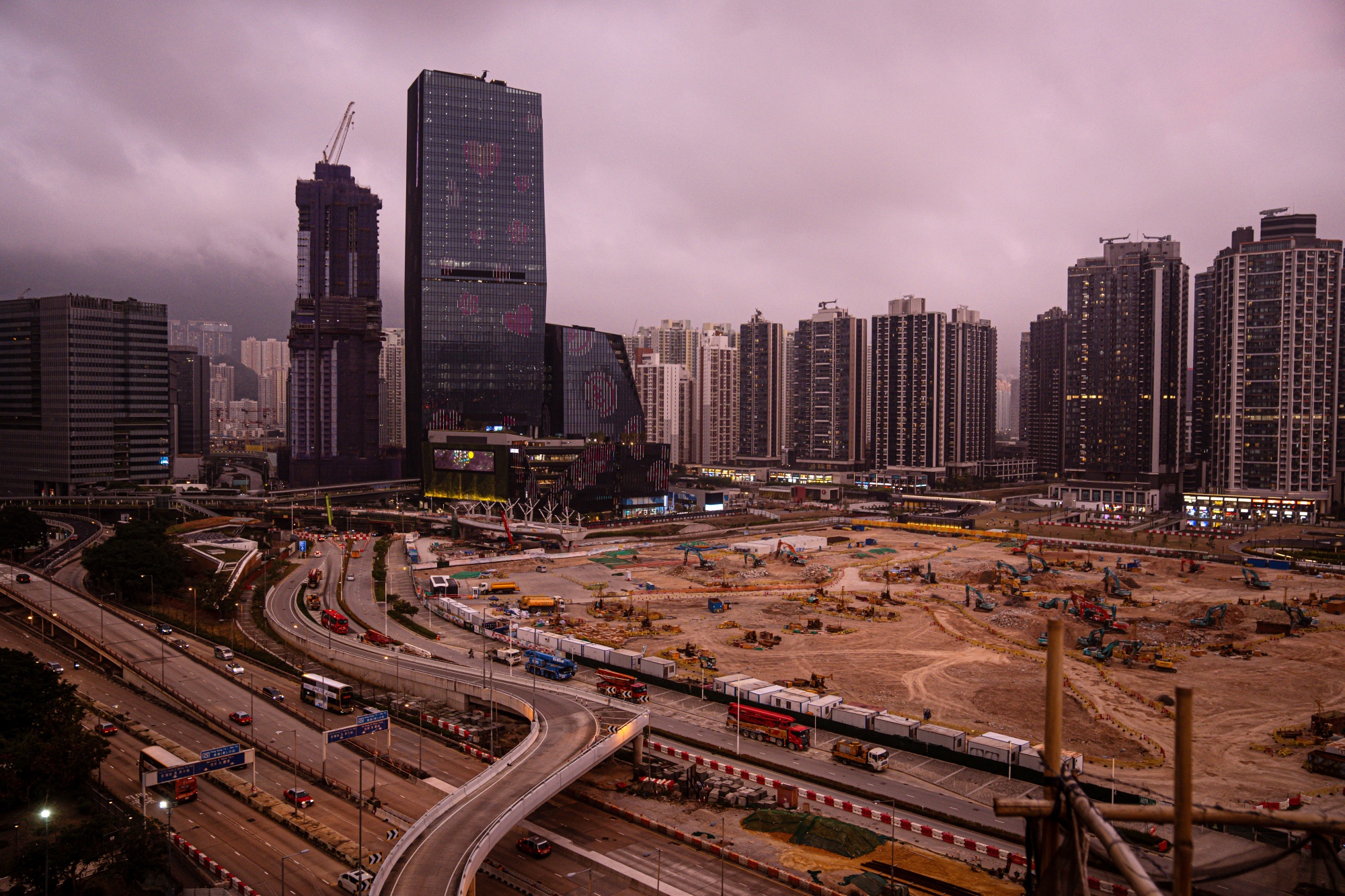 Construction in the Kai Tak area in Feb. 2024.