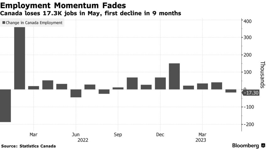 Employment Momentum Fades | Canada loses 17.3K jobs in May, first decline in 9 months