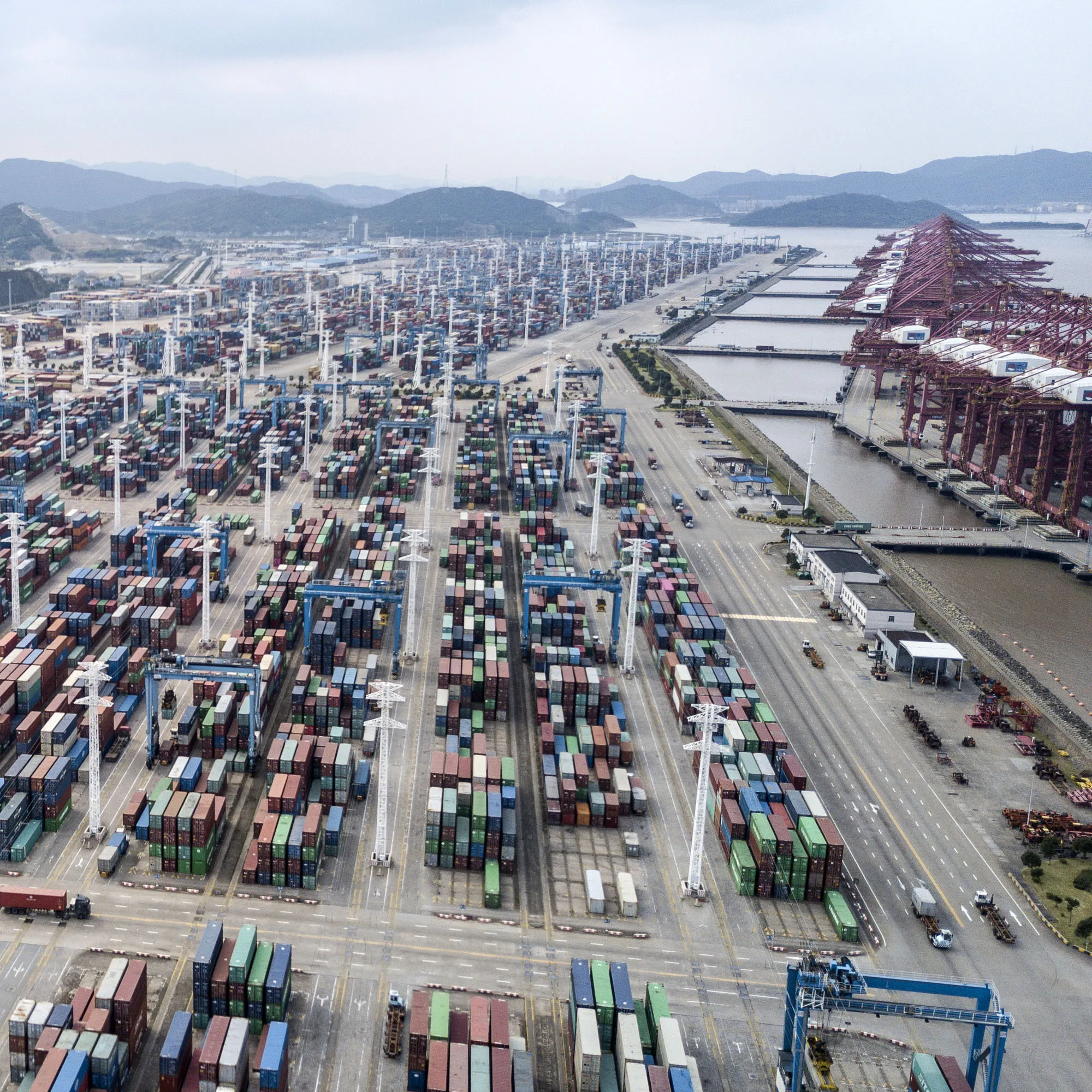 Views of Ningbo Container Port Ahead of the China International Import Expo