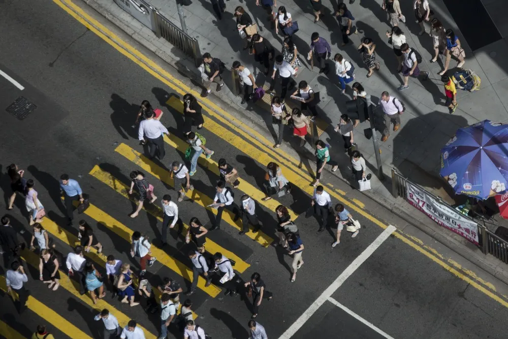 White Collar Workers In The Business District As Unemployment Numbers Are Released