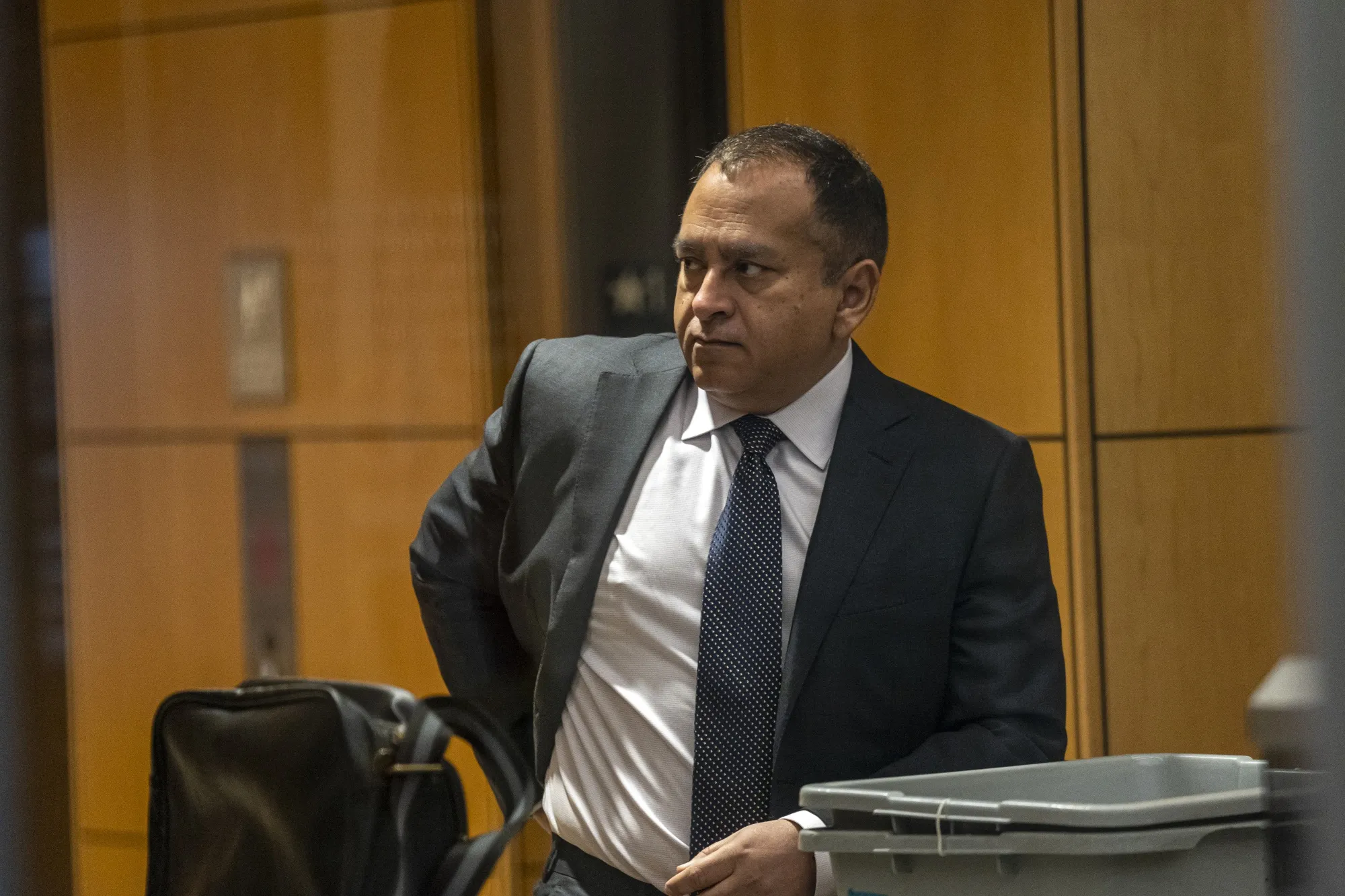 Sunny Balwani arrives at federal court in San Jose, Calif., on March 15.