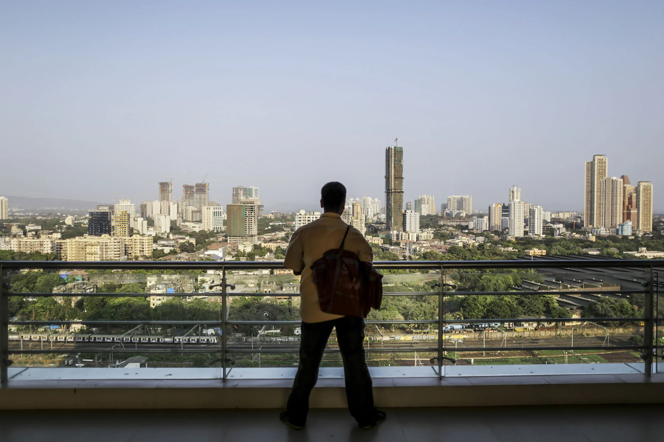 Commercial and residential towers under construction in Mumbai