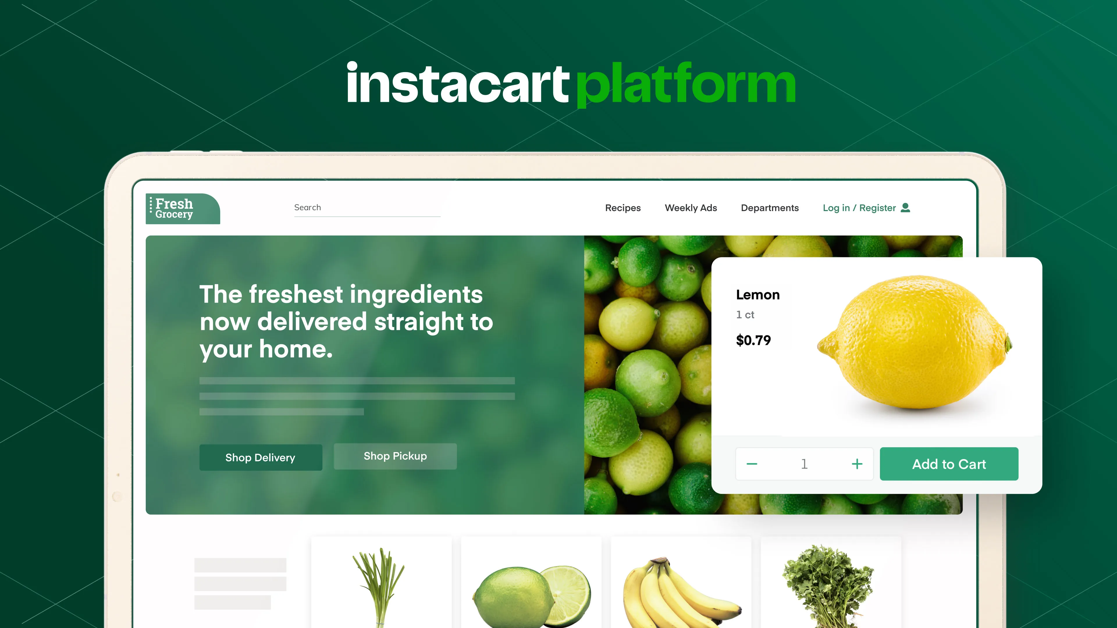 Instacart Platform offers enterprise services for grocery stores