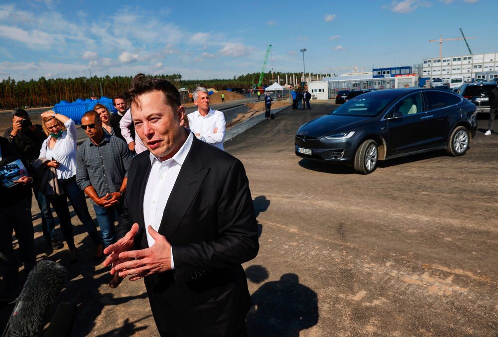 Musk Suggests Tesla's Berlin Factory to Make Redesigned Model Y - Bloomberg