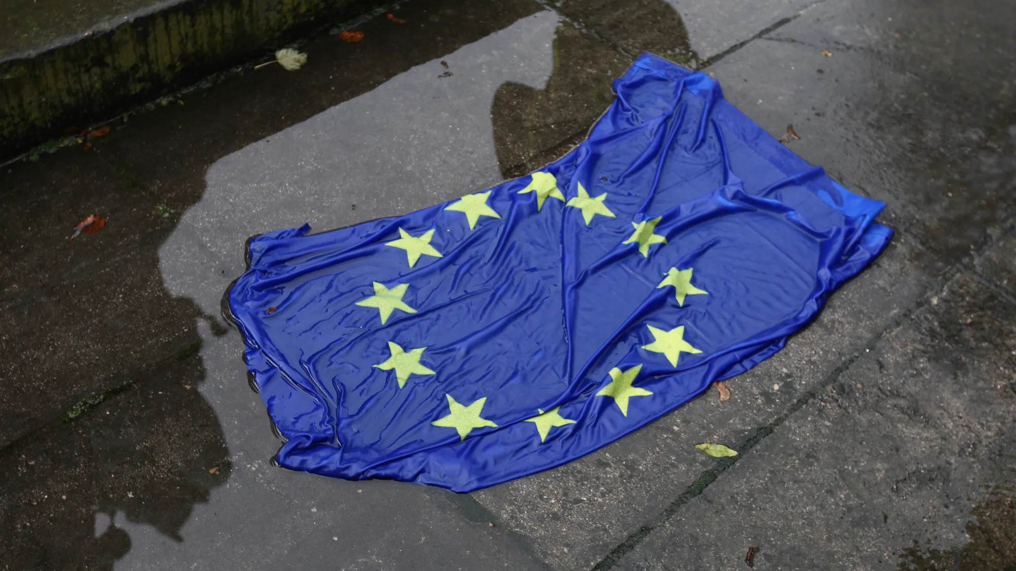 Riots during anti-immigrants march organized by far right activists and Lechia Gdansk football club fans in Gdansk, on November 22, 2015. It came to scuffles with police, several people were detained. The demonstrators shouted xenophobic and racist slogans against followers of Islam, also trampled flag of the European Union
