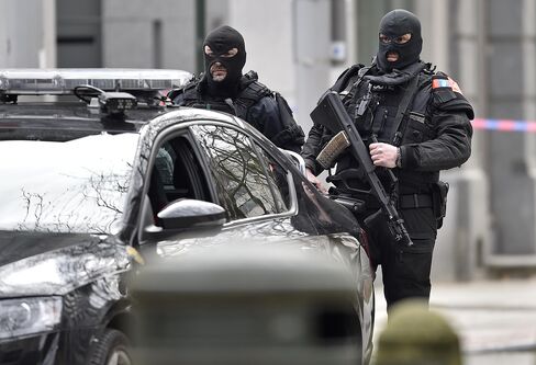 Police in Brussels.