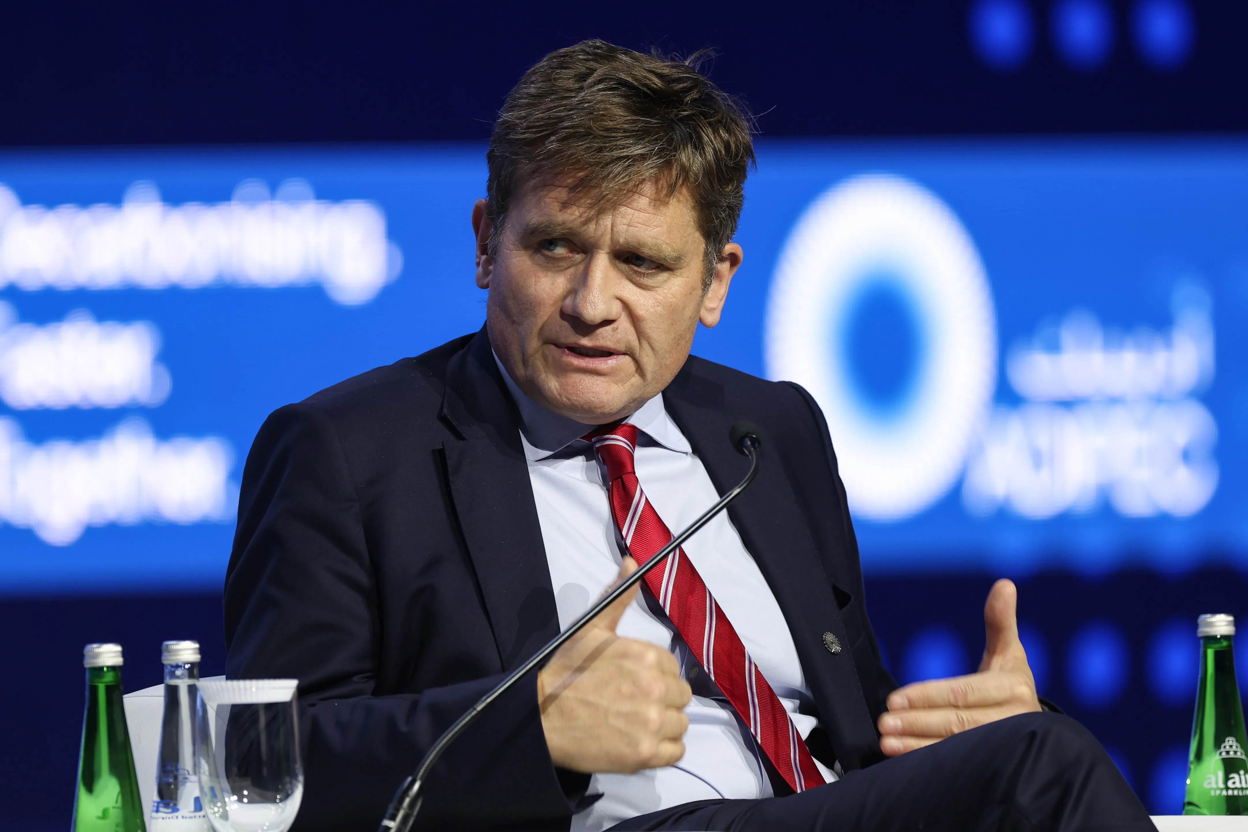 Gordon Birrell speaks at ADIPEC in Abu Dhabi in October.