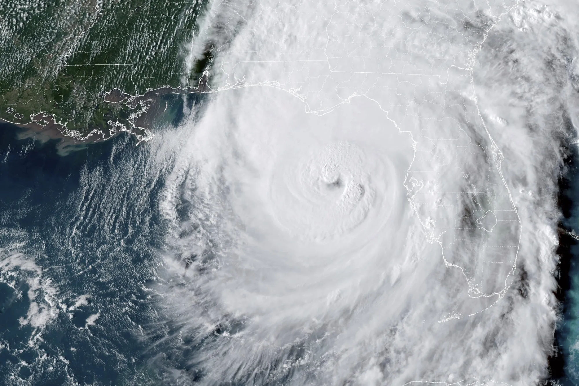 A satellite view of Hurricane Helene in the Gulf of Mexico in September 2024.