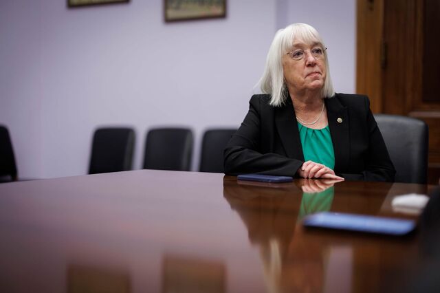 Senator Patty Murray, a Democrat from Washington, speaks during an interview on Capitol Hill, in Washington, DC, on Thursday, Dec. 15, 2022.