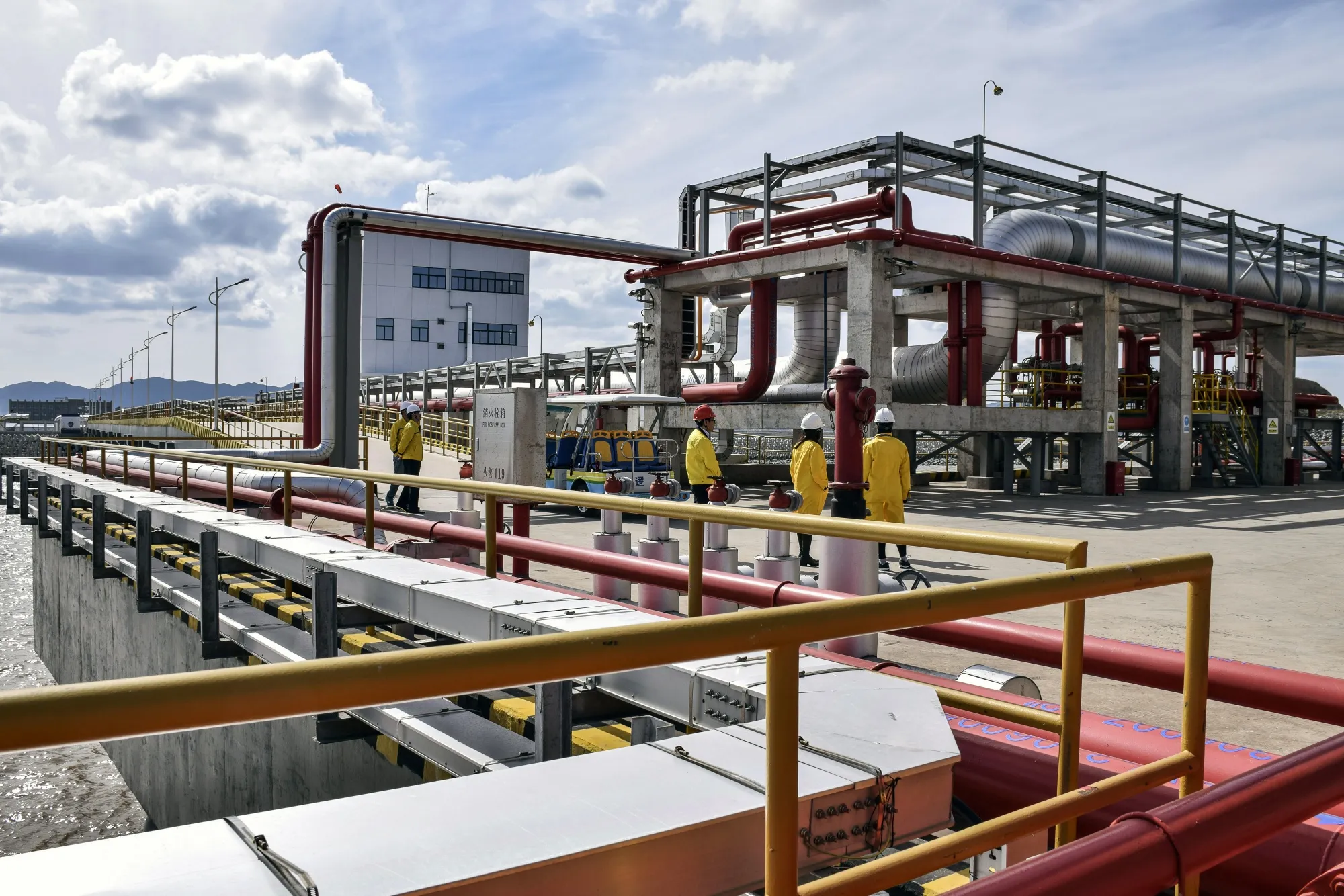 A liquefied natural gas terminal on Zhoushan Island, China.