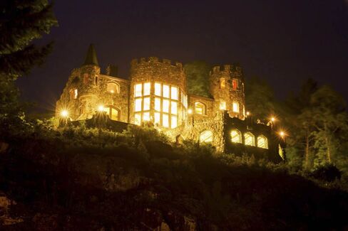 The 6,000-square-foot Highlands Castle has 180-degree views of the Adirondack Mountains.