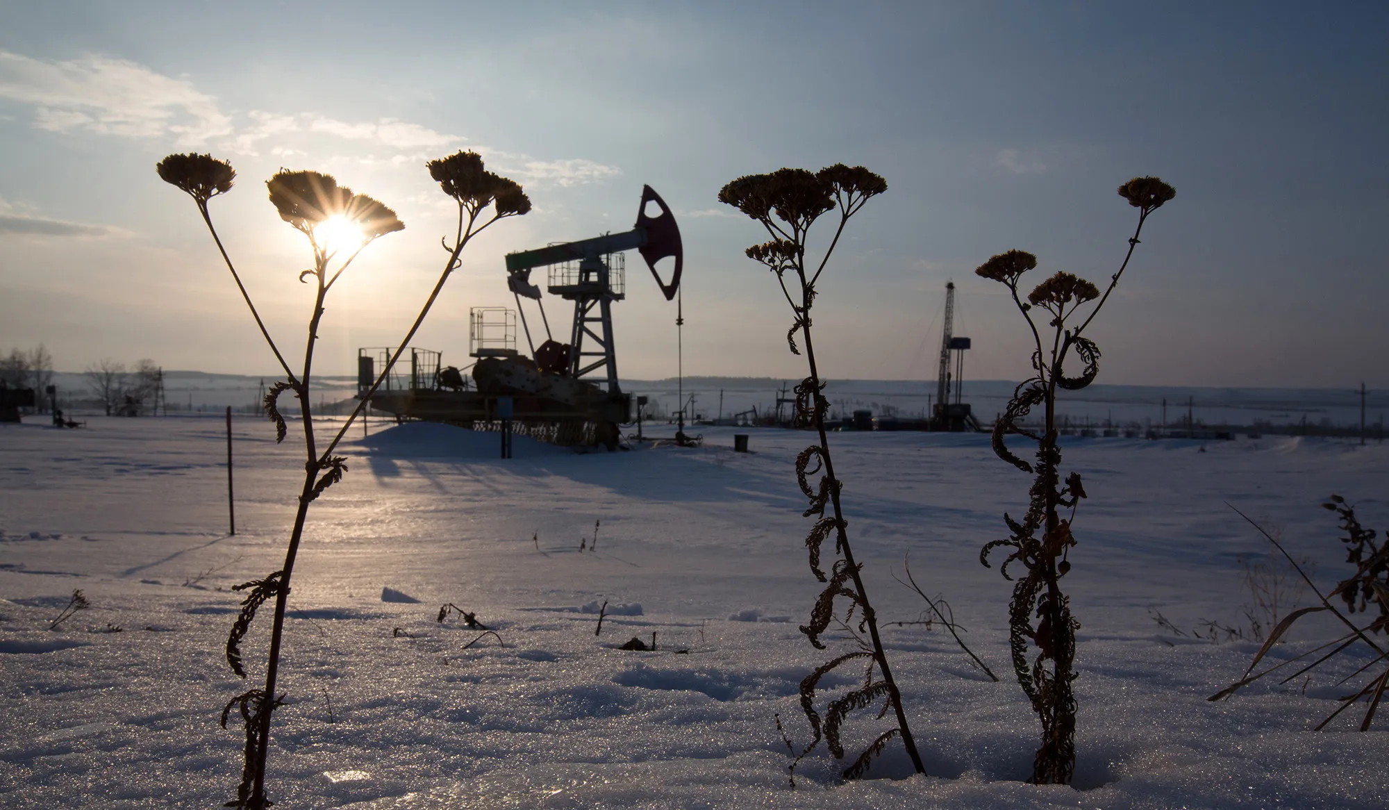 russia oil pumpjack nodding donkey