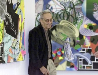 relates to Frank Stella, artist renowned for blurring the lines between painting and sculpture, dies at 87