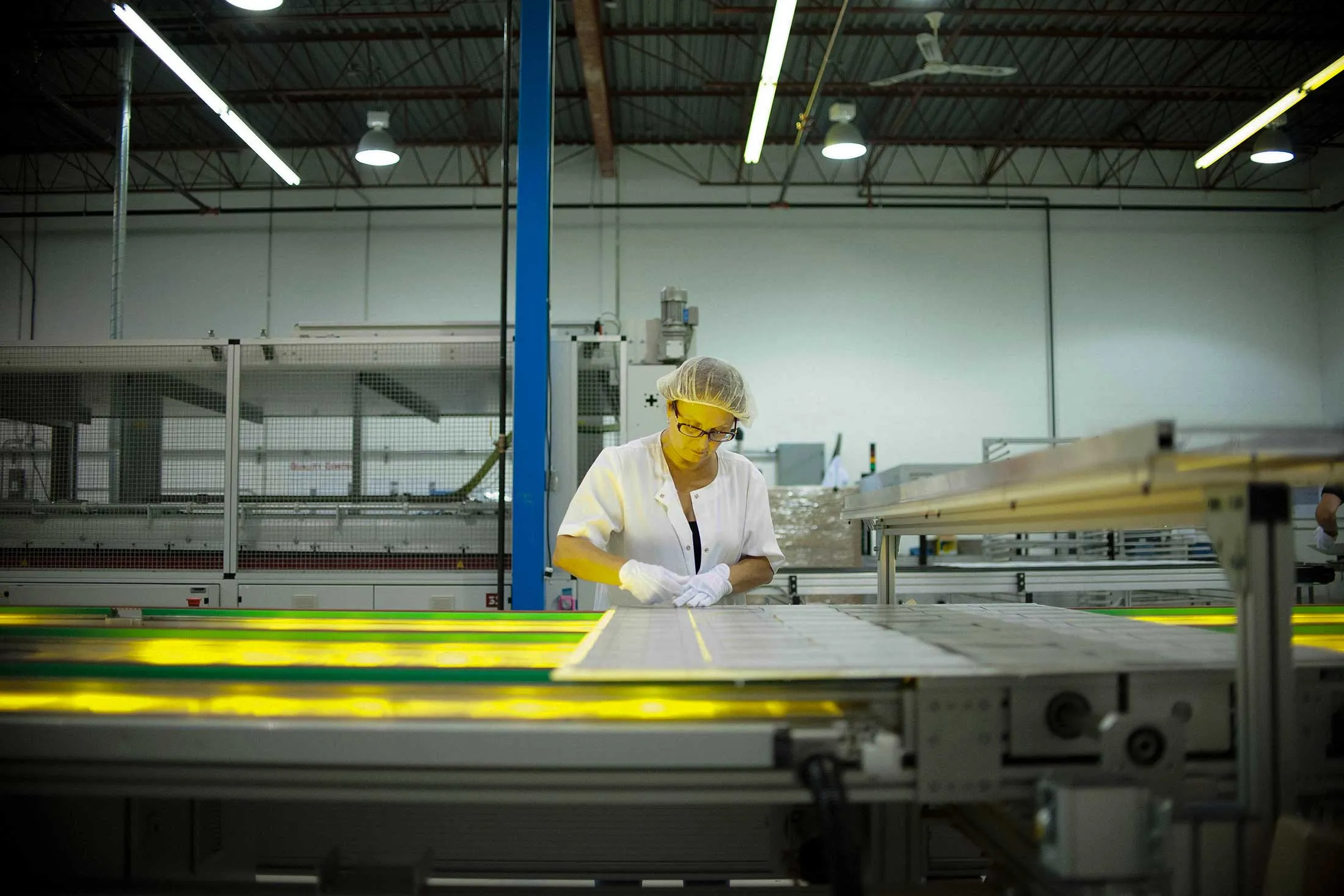 Solar panel manufacturing.
