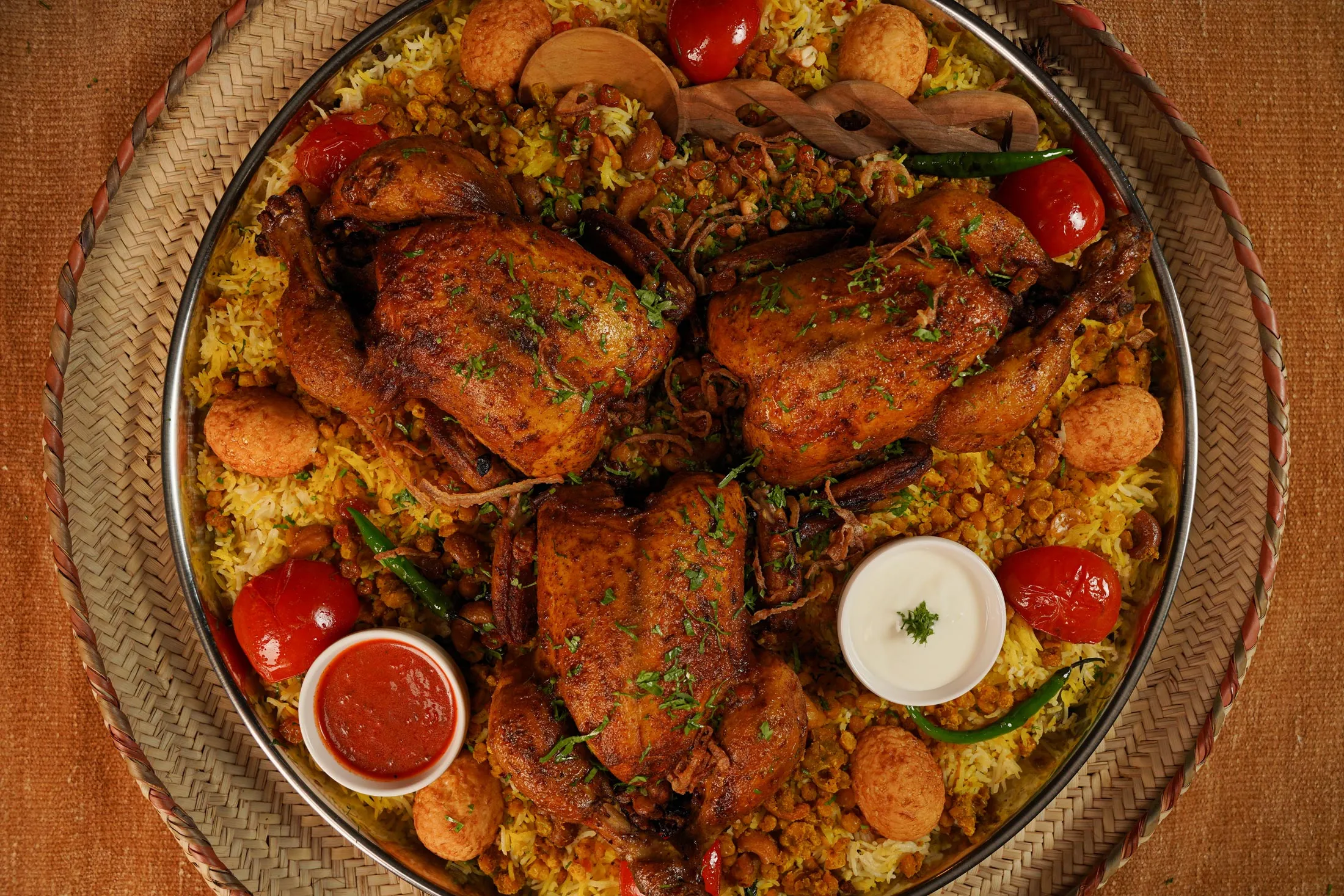 Slow-cooked chicken at Al Khayma Heritage, a favorite with the Bloomberg audience.&nbsp;