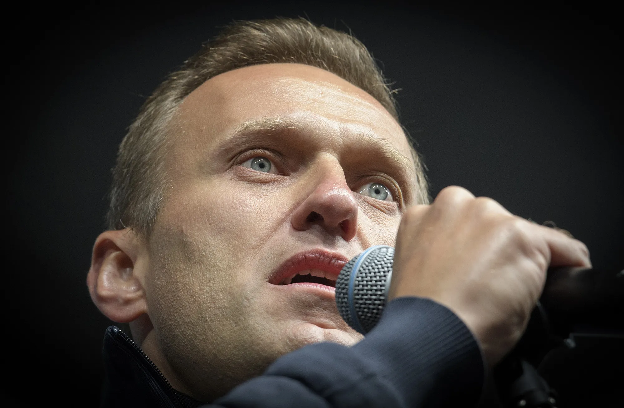 Alexei Navalny speaks&nbsp;in Moscow in 2019.
