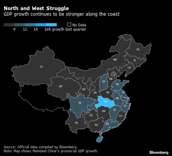 China’s Regional Hinterland Suffers as Beijing Reins In Debt