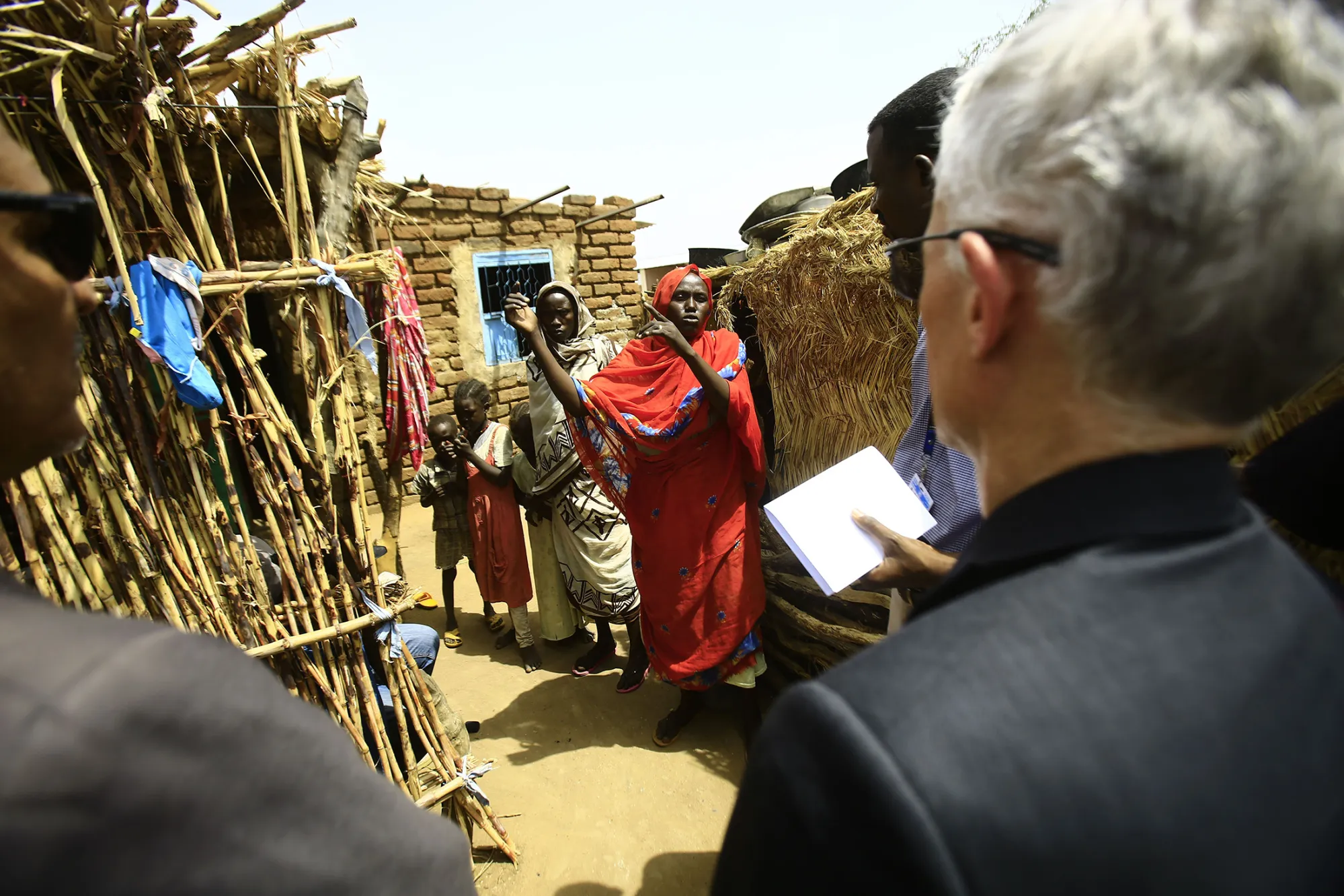 A United Nations humanitarian visit to a camp for Internally Displaced Persons near Kadugli&nbsp;on May 13, 2018