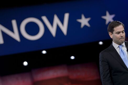 Republican presidential hopeful Marco Rubio speaks at CPAC on March 5, 2016.