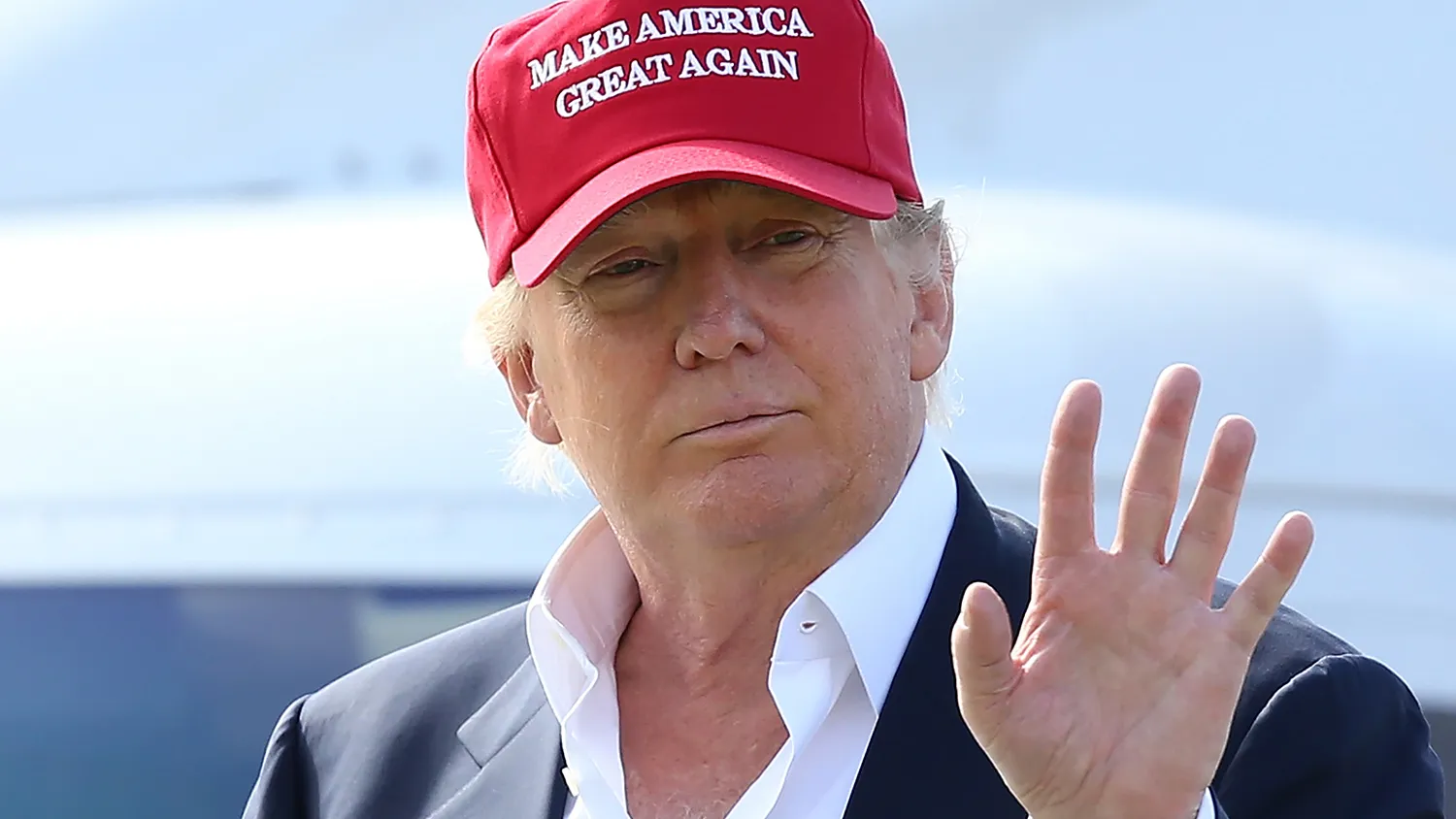 US Presidential Candidate Donald Trump visits his Scottish golf course Turnberry on July 30, 2015 in Ayr, Scotland.
