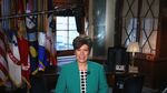 Joni Ernst, a newly elected senator from Iowa, rehearses the Republican party's response to US President Barack Obama's State of the Union address on Capitol Hill in Washington, DC, January 20, 2015
