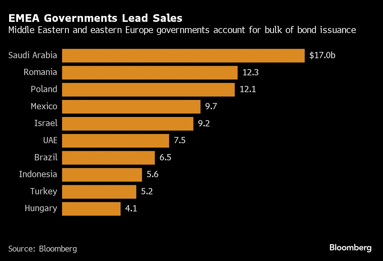 新興国の公社債、ハードカレンシー建て発行鈍化へ－政治リスク念頭 - Bloomberg