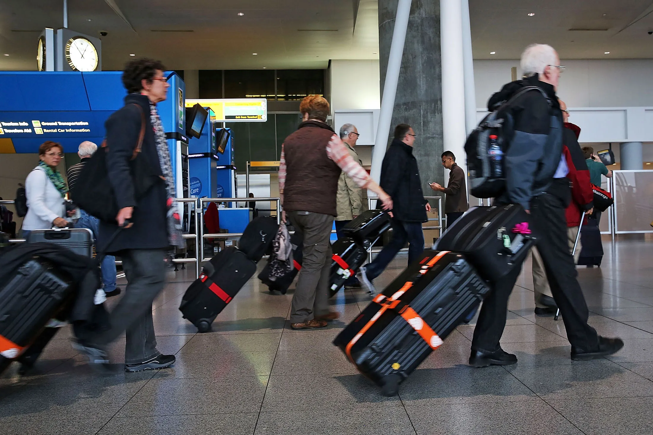Arrivals at JFK airport in New York.
