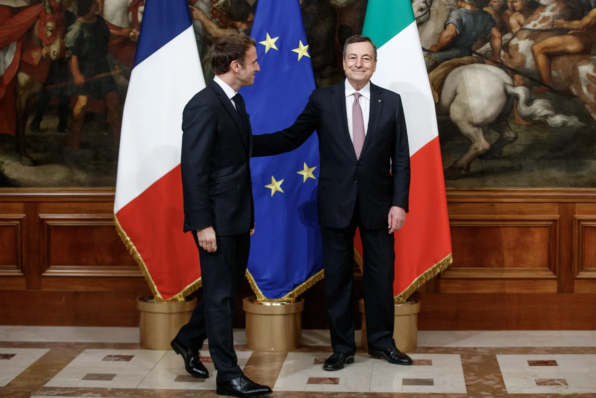 Macron and Draghi in Rome on Nov. 25.