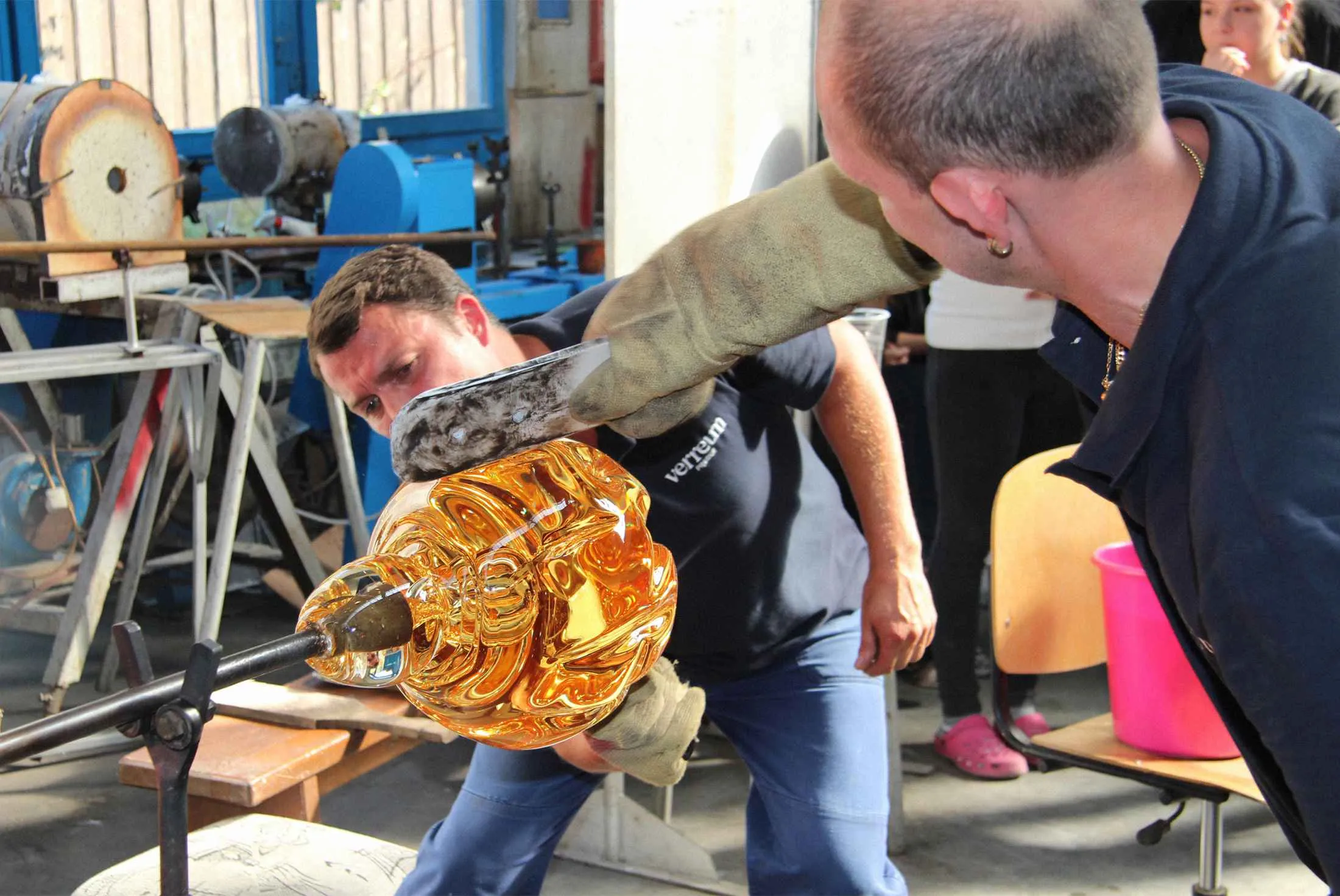 Employees at Verreum headquarters demonstrate how their products are made.