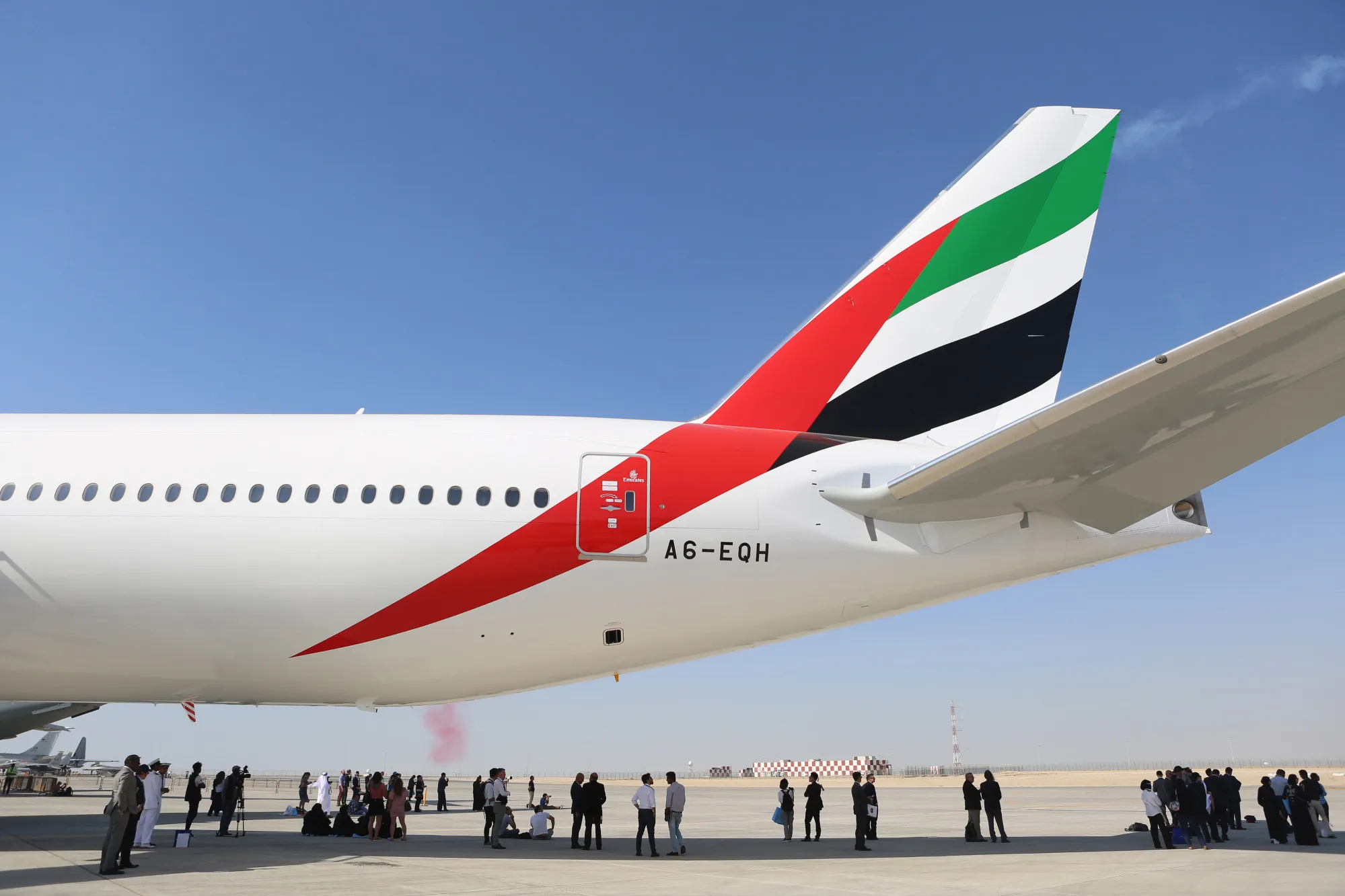 A Boeing Co. 777 passenger aircraft, operated by Emirates Airlines.&nbsp;
