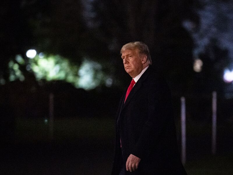 President Trump Arrives Back At The White House After Attending Army v Navy Football Game