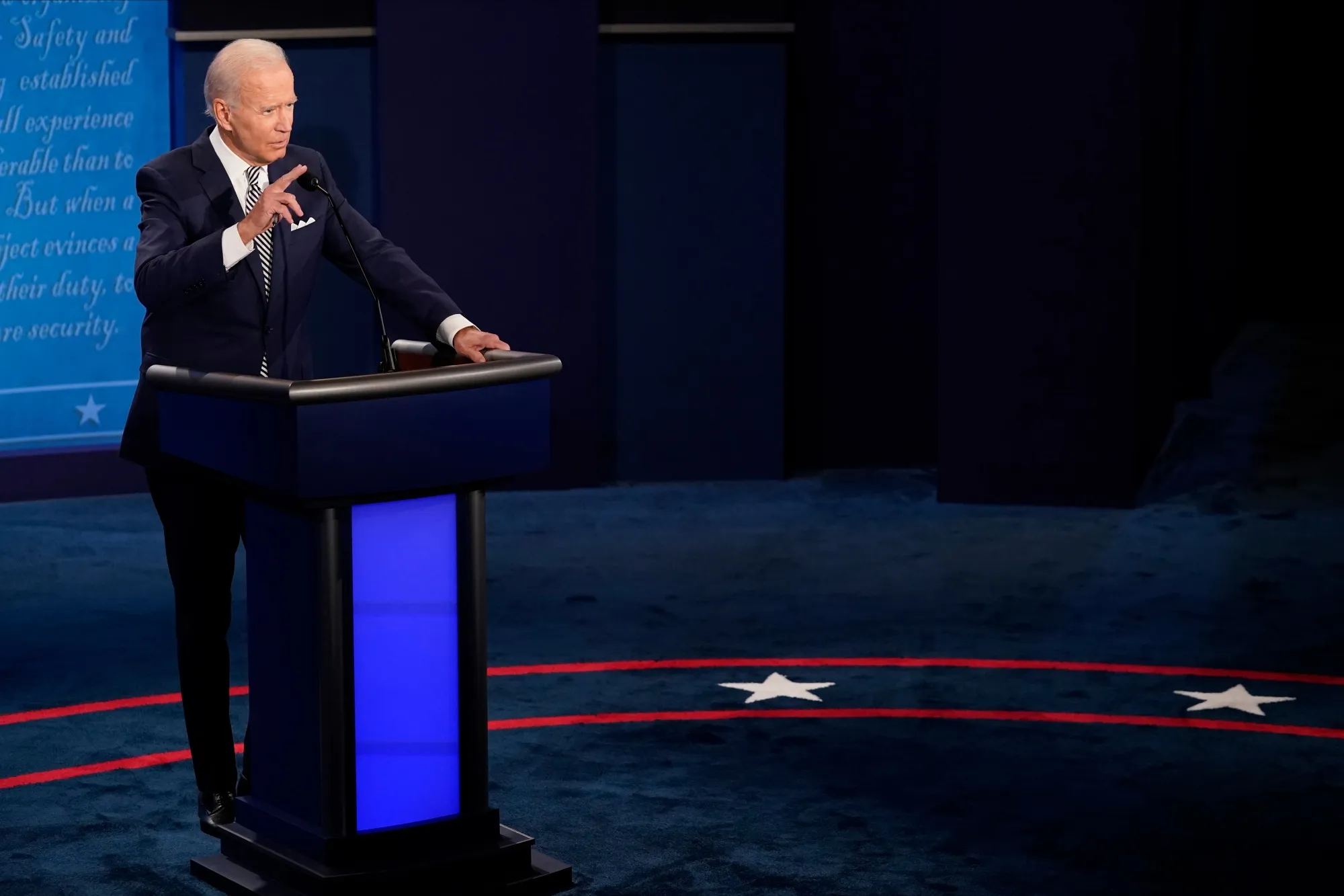 Joe Biden during the first U.S. presidential debate in Cleveland on Sept. 29.