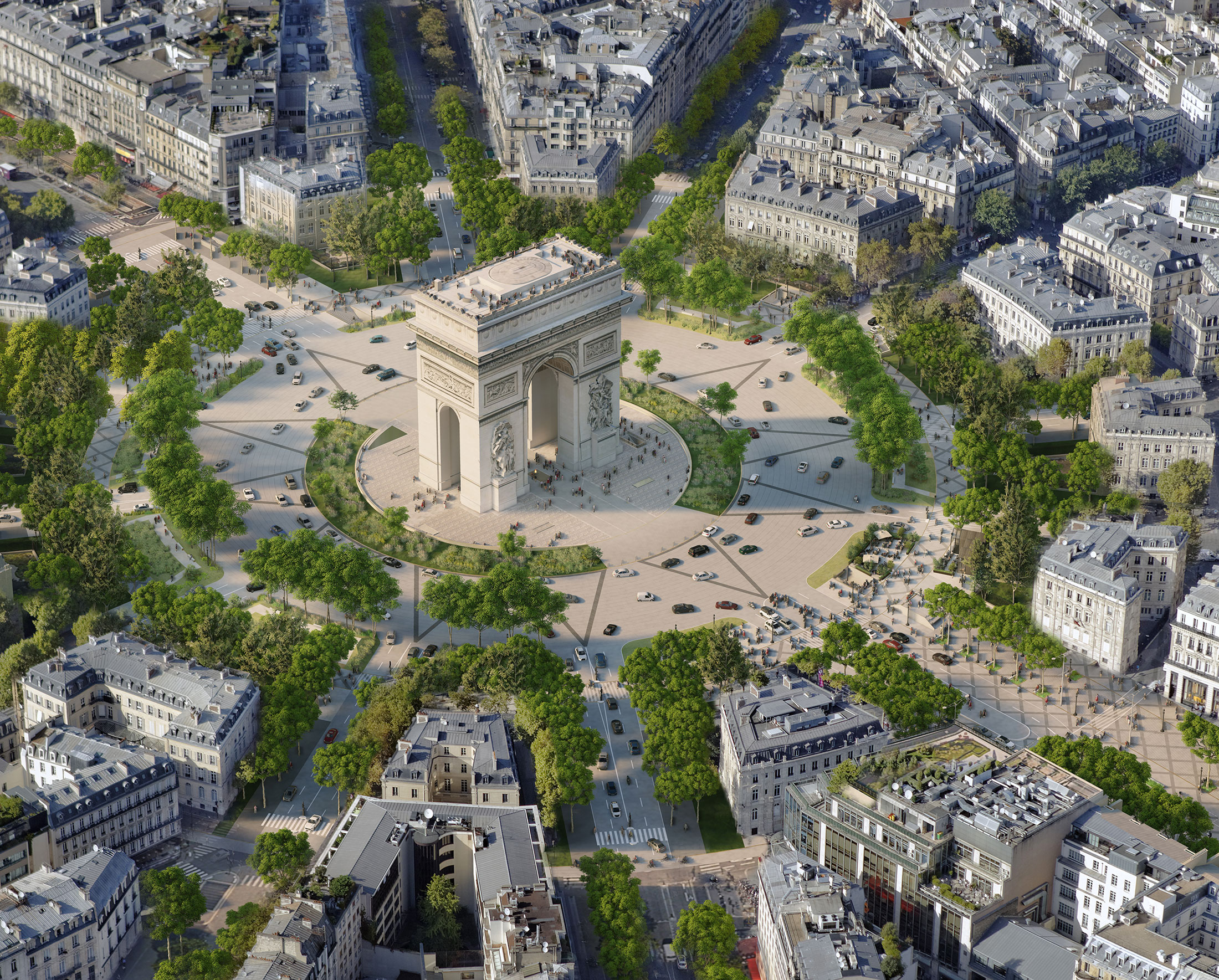 Rendering of the proposed Champs-Élysées redevelopment