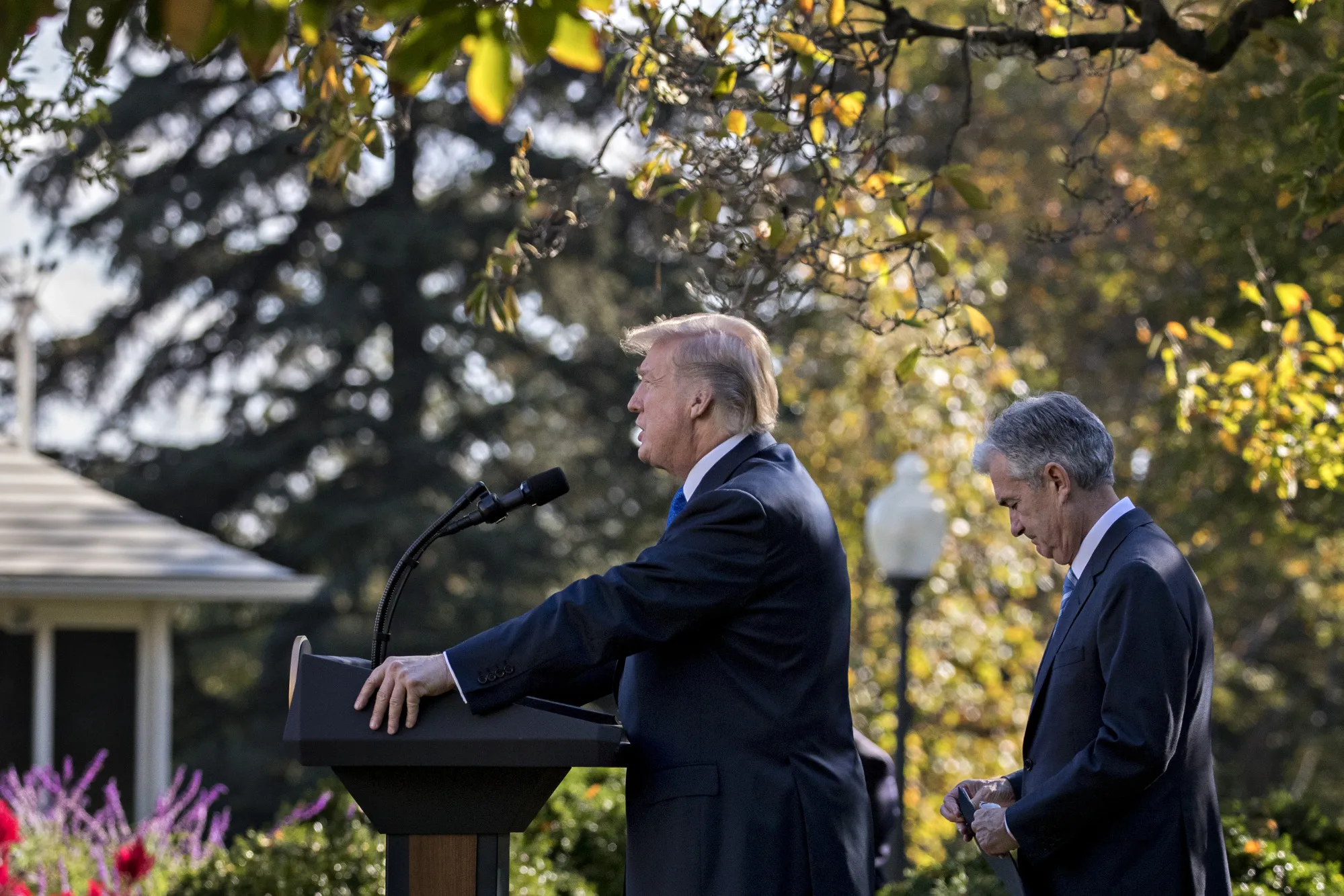 Donald Trump and Jerome Powell