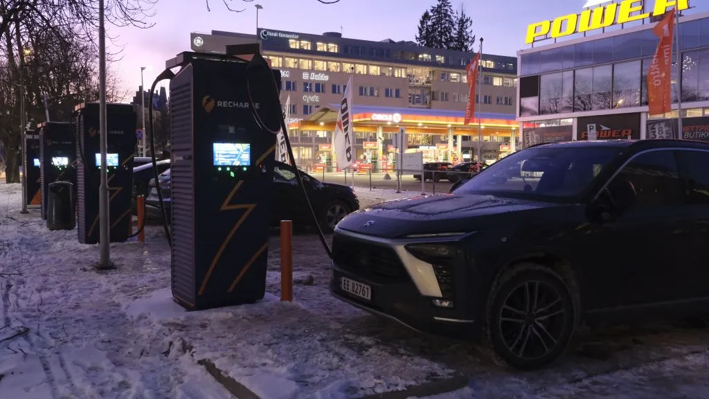 A charging station in Oslo in January 2025.
