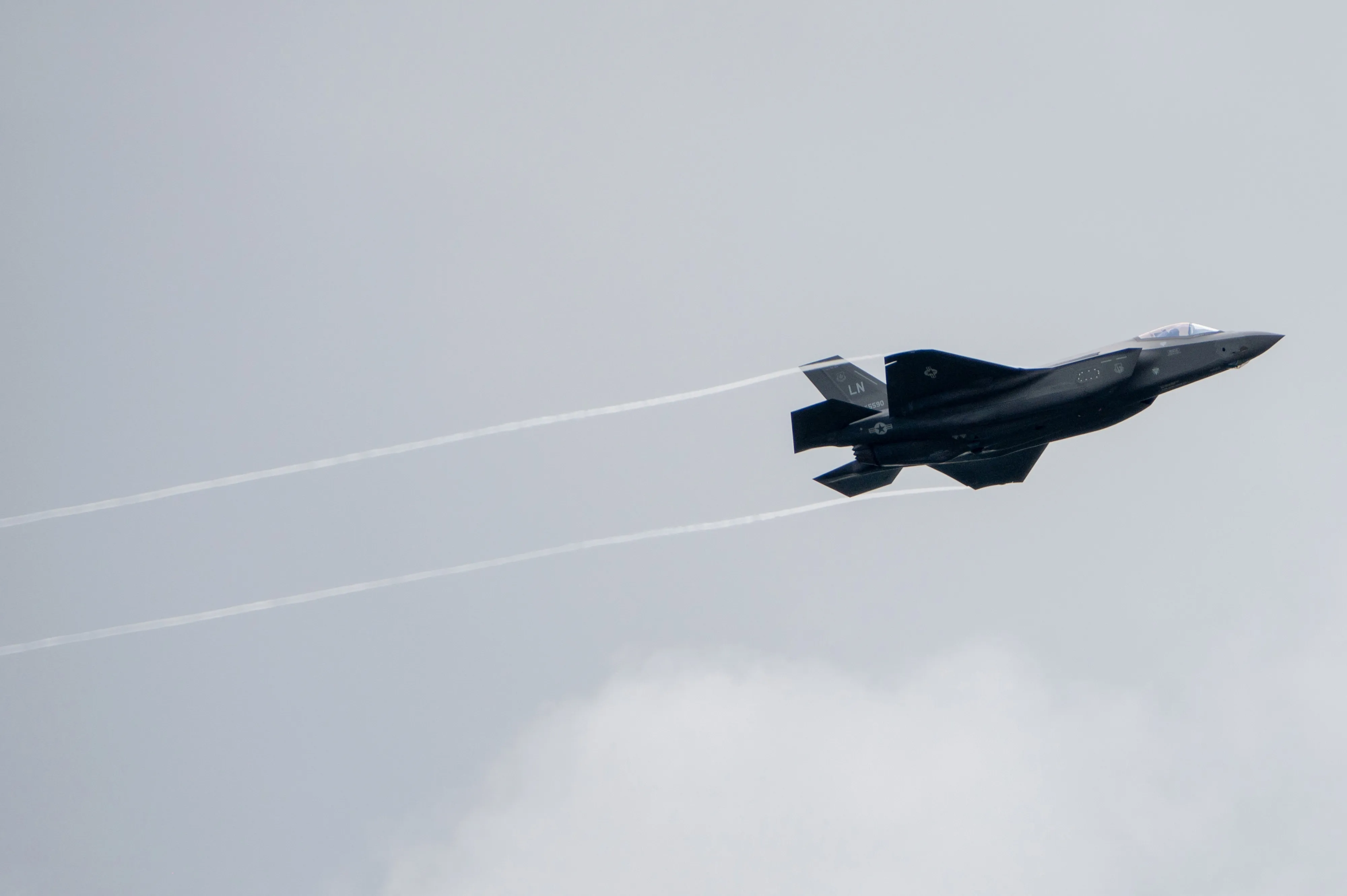 A US military Lockheed Martin F-35 aircraft.