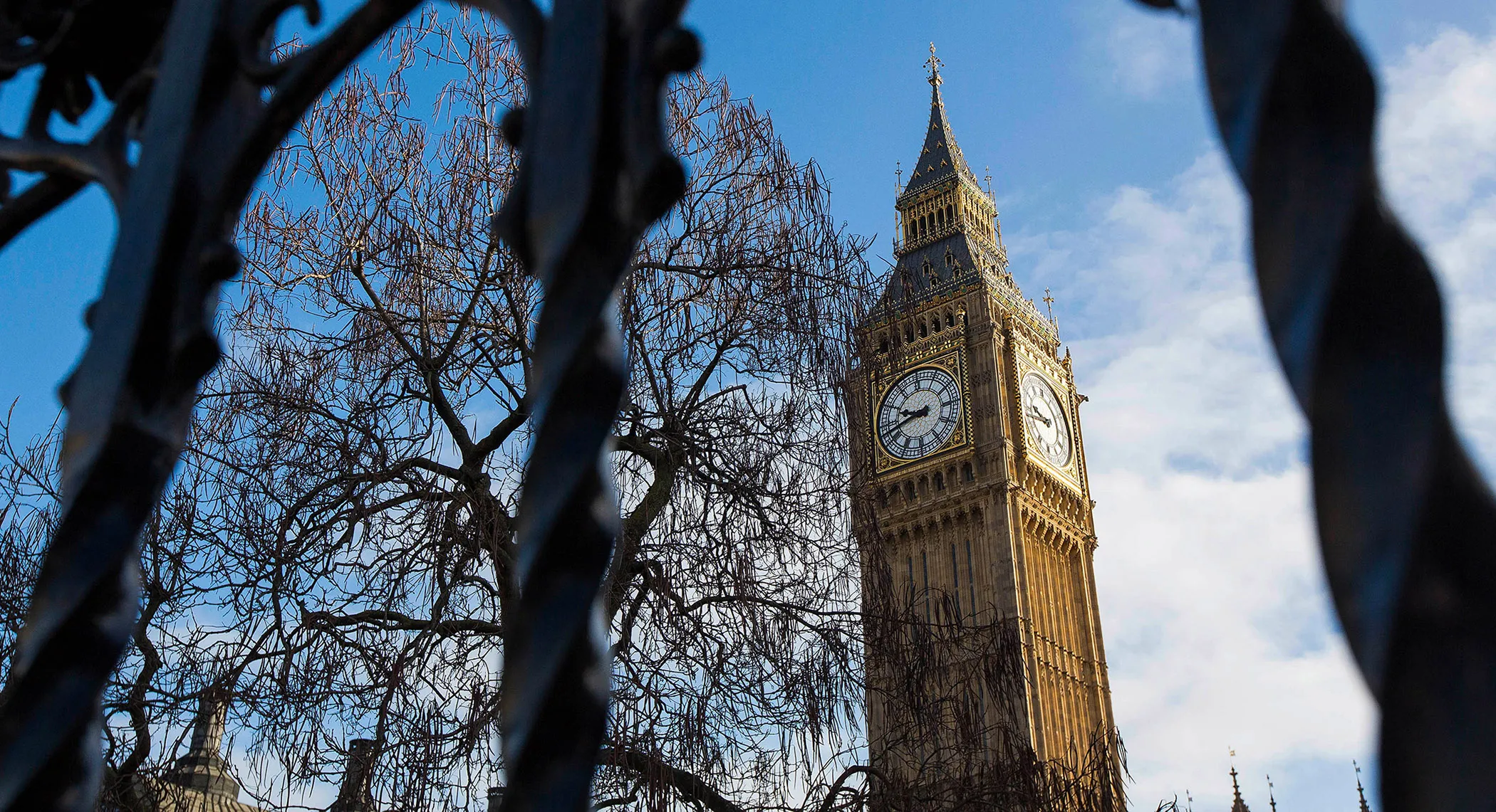 St. Stephen's Tower, commonly known as Big Ben, stands as part of the Houses of Parliament, in London.
