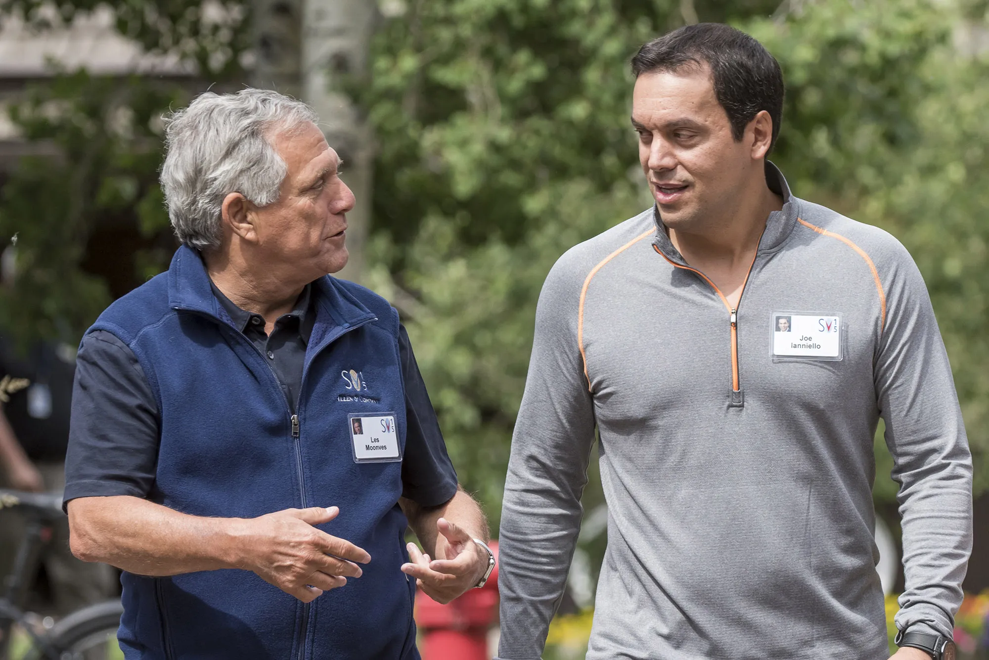 Les Moonves and Joe Ianniello in Sun Valley, Idaho on July 8, 2015.