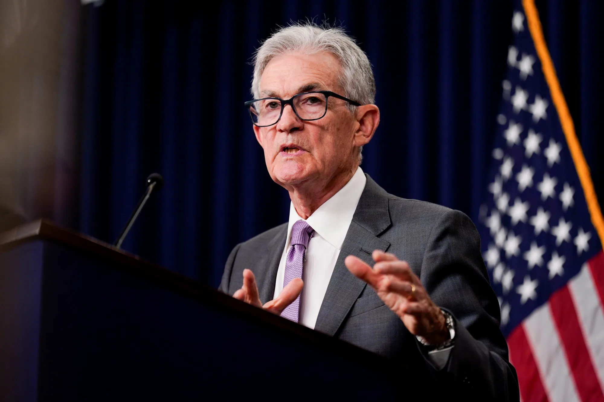 US Federal Reserve Chair Jerome Powell during July’s meeting.&nbsp;