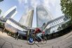 Morning Rush Hour Workers in Germany's Financial Center 