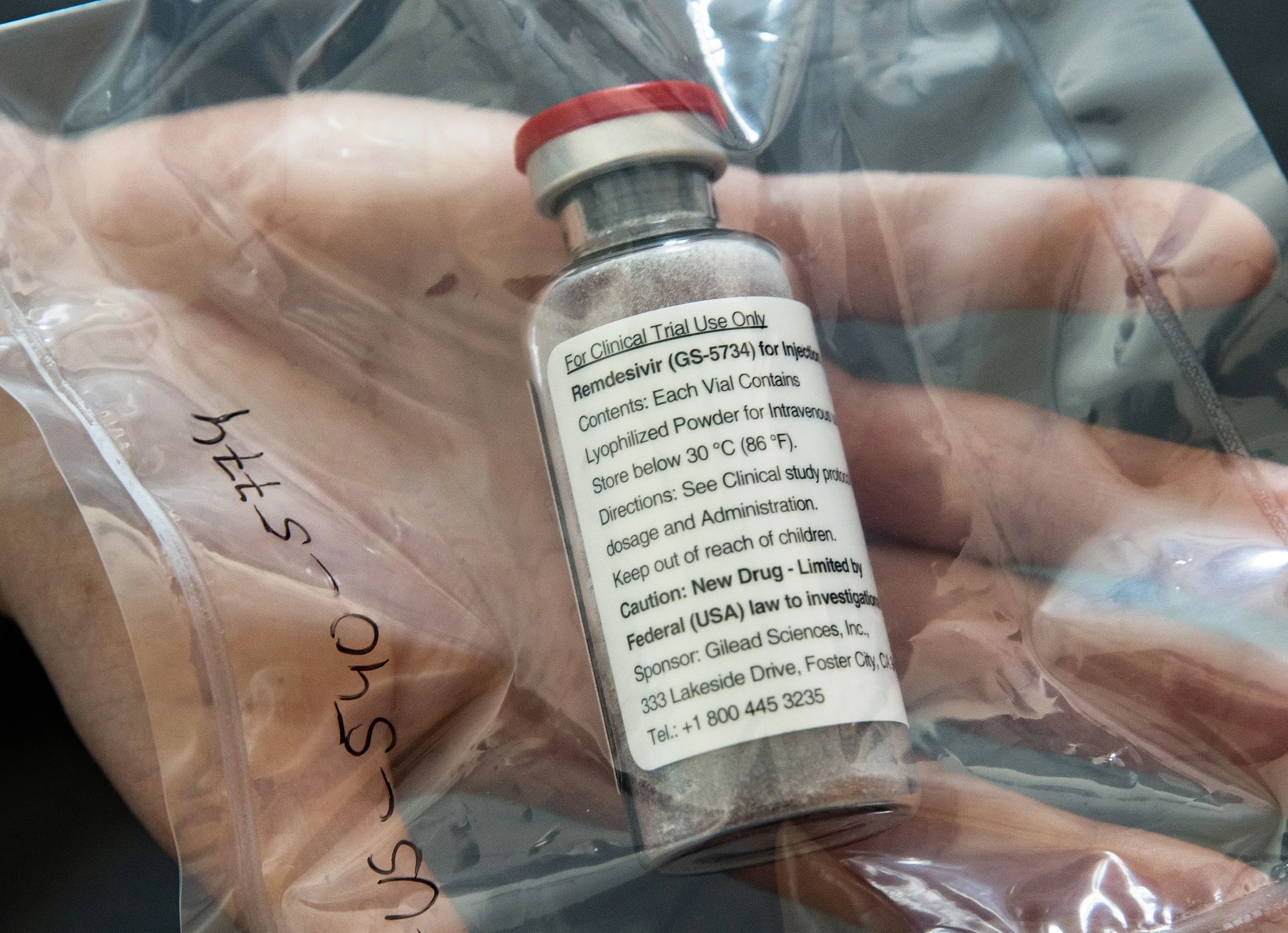 A vial of the drug Remdesivir